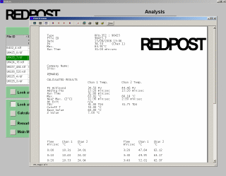 Redlink report screen